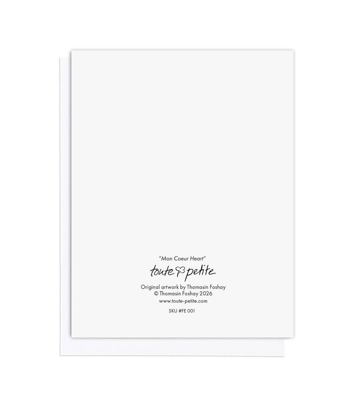 Mon Coeur, Love, Anniversary Card