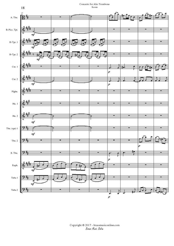 Mozart - Alto Trombone Concerto - Brass Ensemble