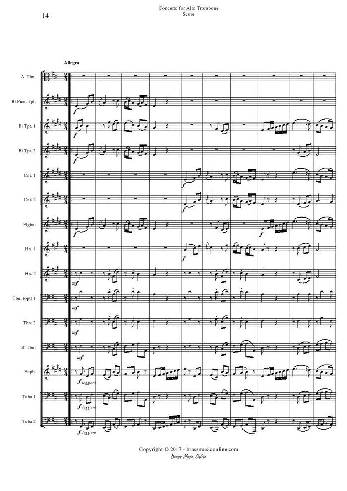 Mozart - Alto Trombone Concerto - Brass Ensemble