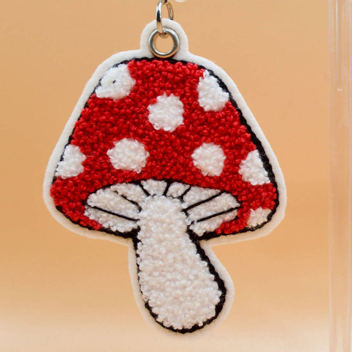 Mushroom Embroidered Earrings