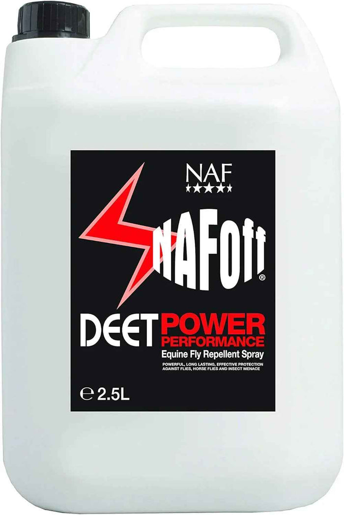 NAF Off DEET Power Performance 2.5 litre refill container of DEET fly repellent for horses