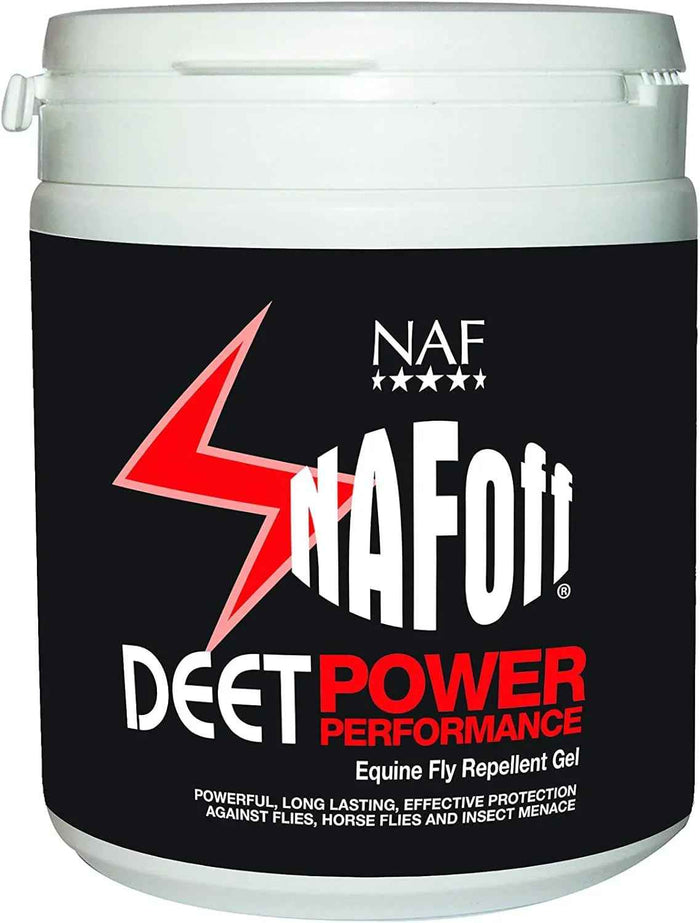 NAF Off DEET Power Performance Gel tub, 750ml hand-applied DEET fly repellent gel for horses