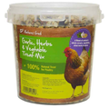 Nature's Grub Garlic, Herb and Vegetable Treat Mix 600g pouch, poultry scatter treat