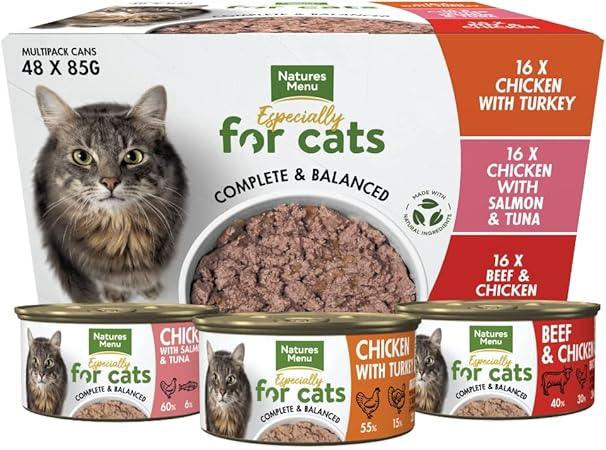 Natures Menu cat food bulk multipack of forty-eight 85g tins