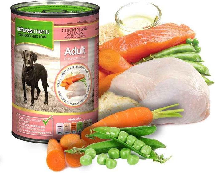 Natures Menu Original wet dog food multipack of twelve 400g cans in a meat selection