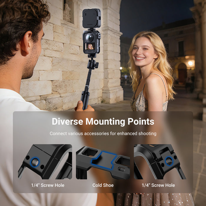NEEWER AC048 Action Camera Cage can connect various accessories for enhanced shooting.