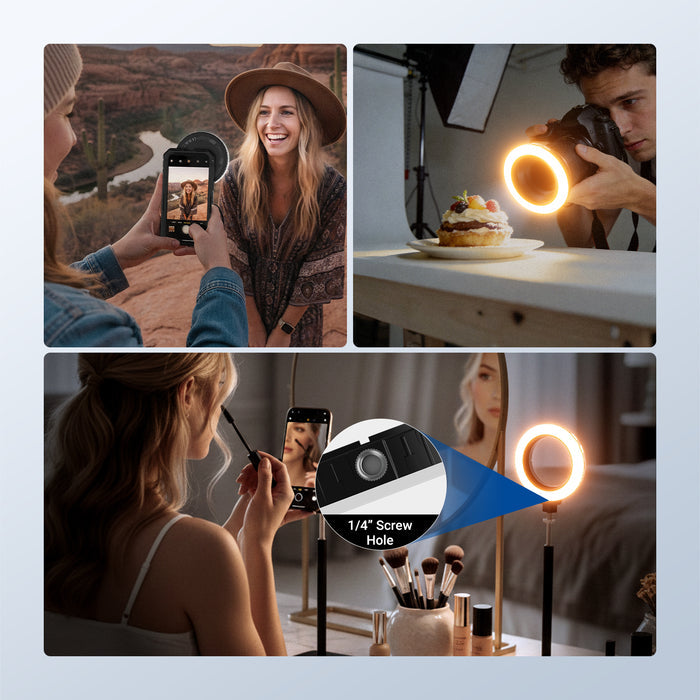 NEEWER M22 67mm Threaded Ring Light is ideal for TikTok films, streaming, photoshoots, filming, podcast, desk/tabletop macro shooting.