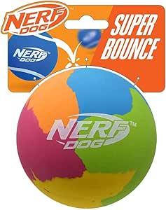 Nerf Dog rubber super bounce ball, solid moulded rubber sphere for fetch