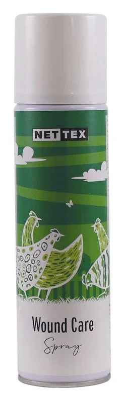 Nettex Poultry Wound Care Spray, 250ml can leaving a violet residue