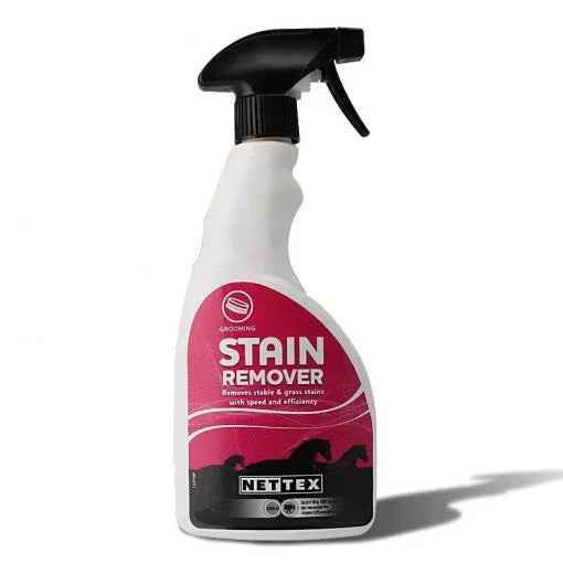 Nettex Stain Remover 500ml spray bottle for removing grass and stable stains from horse coats