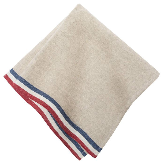 Normandy Natural - Red/Natural/Blue Stripes Napkins 20x20