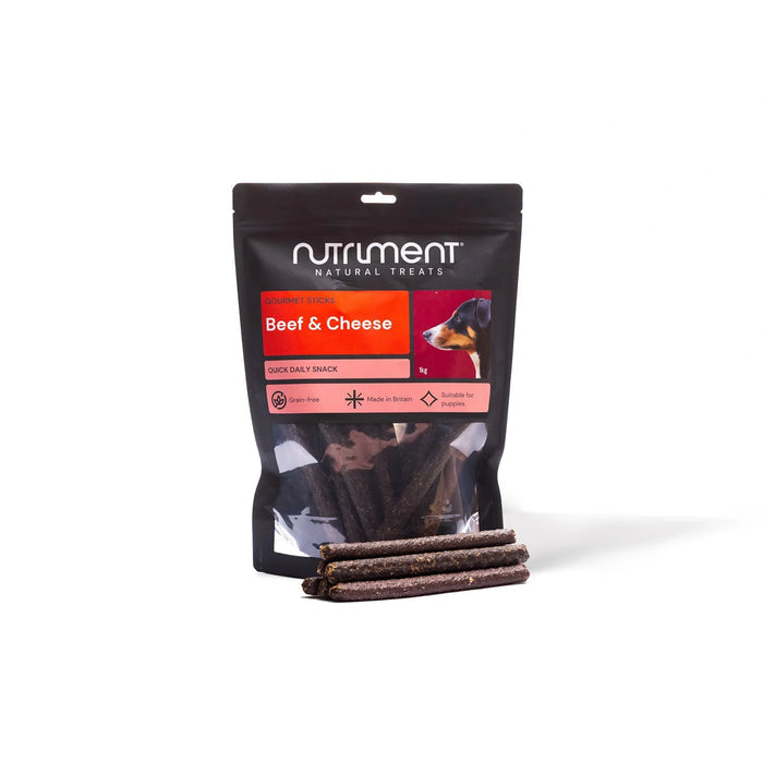 Gourmet beef and cheese training slices, flat grain-free treats for dogs