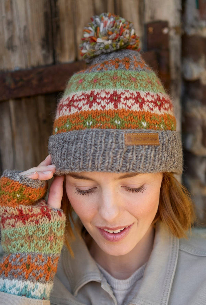 Oban Soft Autumnal Fair Isle Handwarmers One