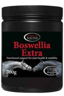 Omega Equine Boswellia Extra 700g tub of joint supplement powder