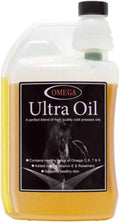 Omega Equine Ultra Oil 1 litre bottle of blended omega oil supplement for horses