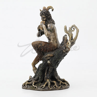 Pan and his Pan Flute Statue – view 3
