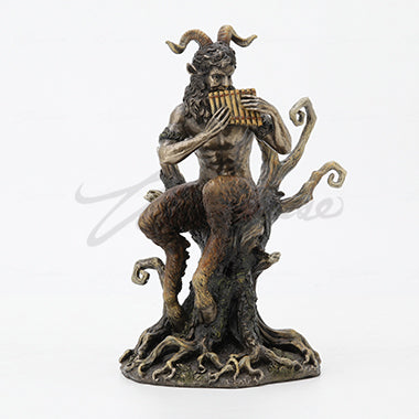 Pan and his Pan Flute Statue – view 4