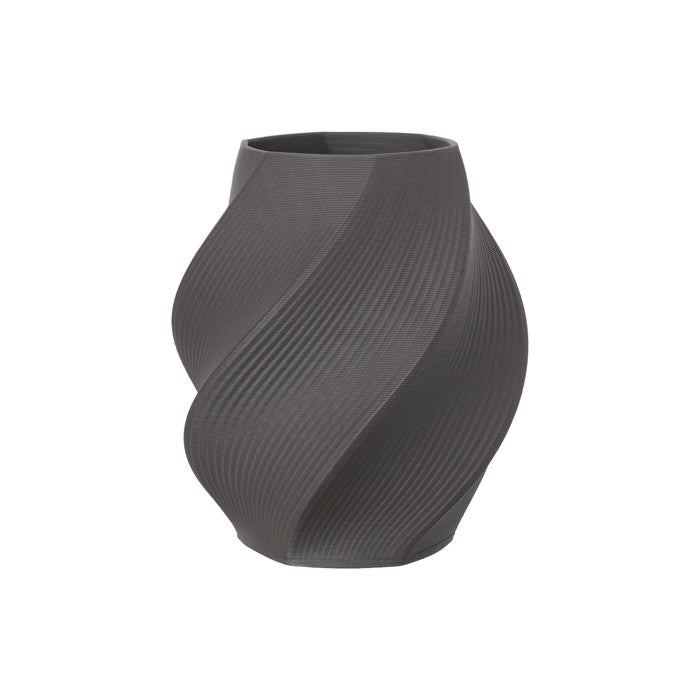 Pascal 3D Ceramic Vase Charcoal Sml