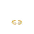 Pave Link Adjustable Ring: Yellow Gold