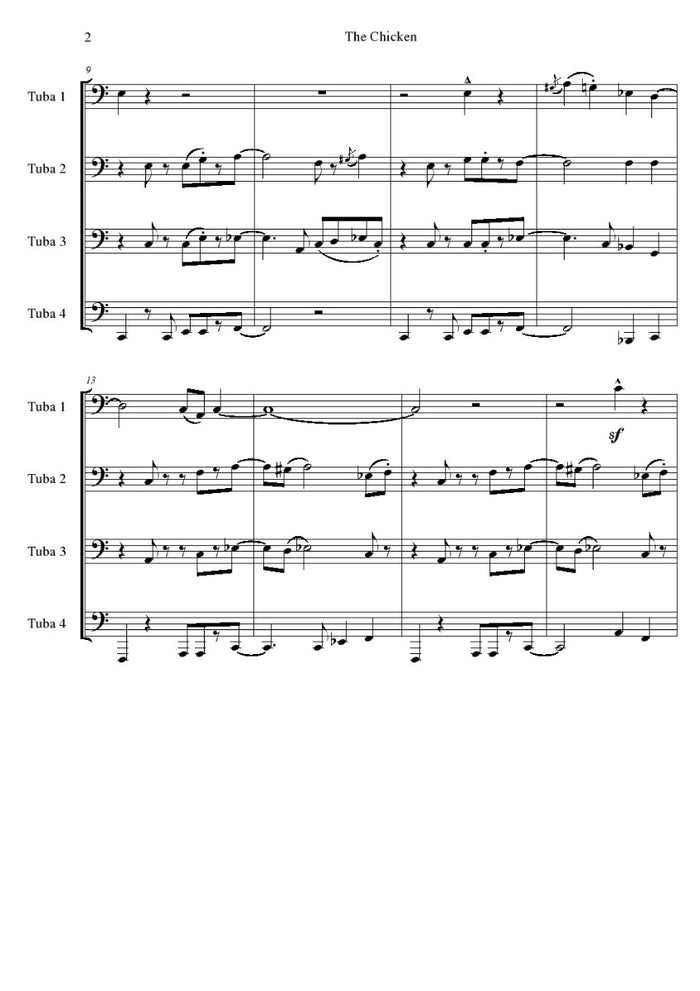 Pee Wee Ellis - The Chicken - Tuba Quartet