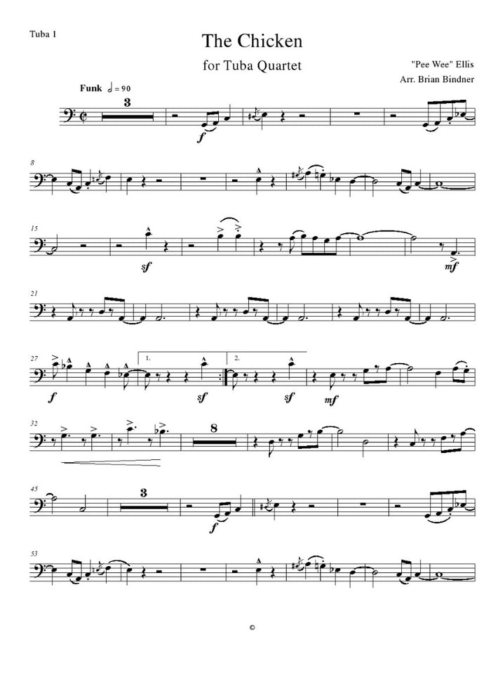 Pee Wee Ellis - The Chicken - Tuba Quartet