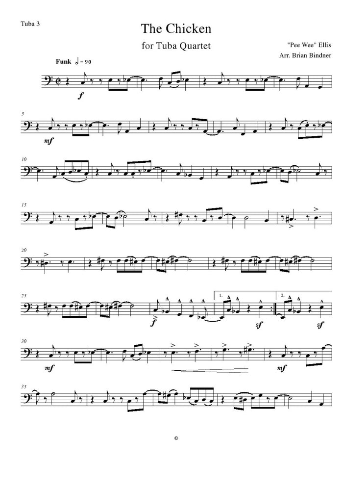 Pee Wee Ellis - The Chicken - Tuba Quartet