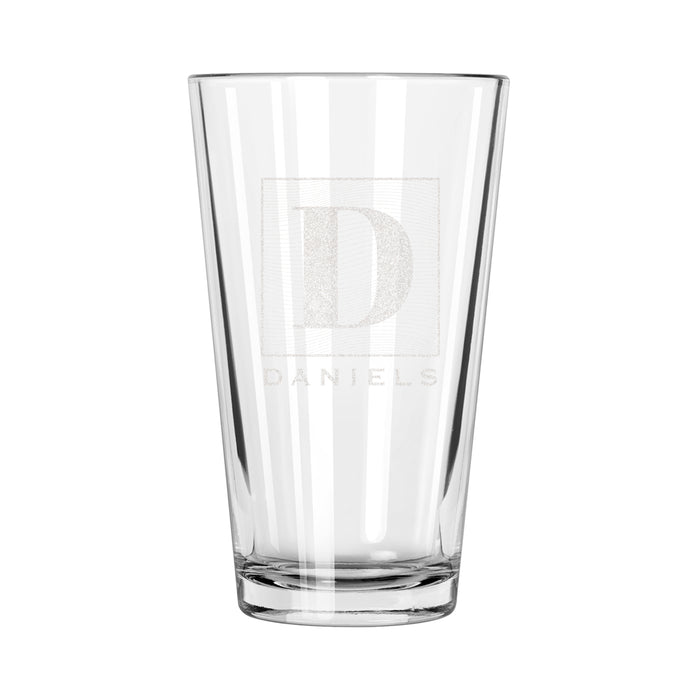 Personalized Initial Pint Glass, Design: K5