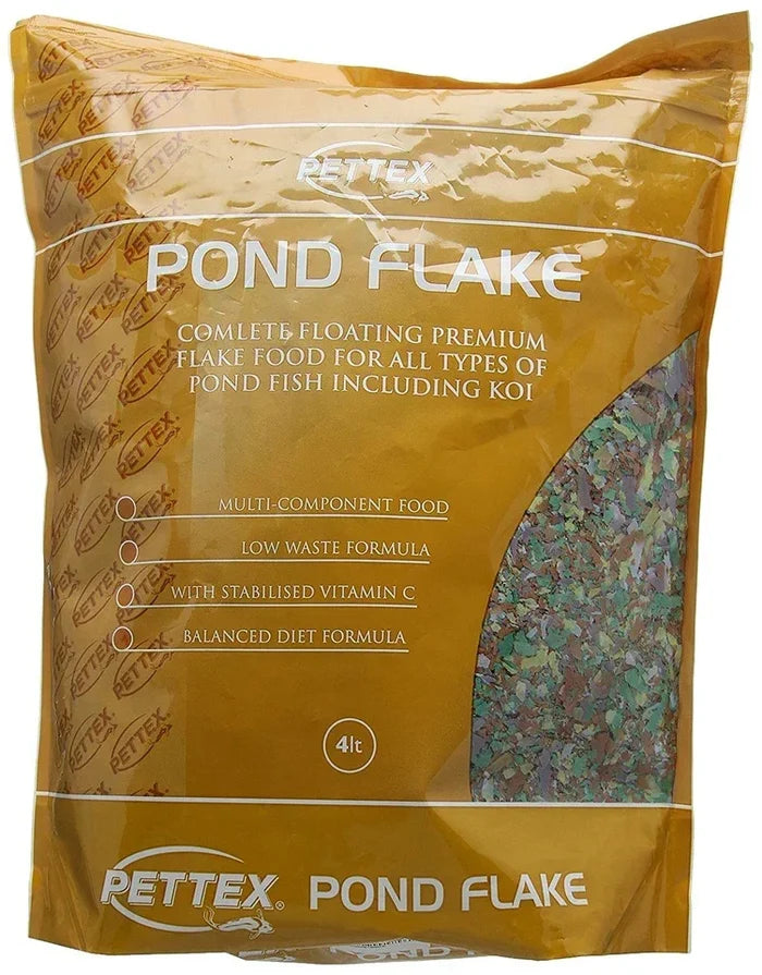 Second view of the Pettex Hi-Pro 4 litre pond flake, a high protein food for pond fish