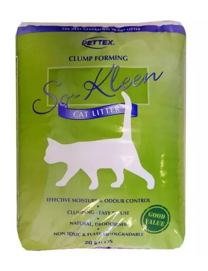 Pettex So-Kleen clumping cat litter, 20kg bag