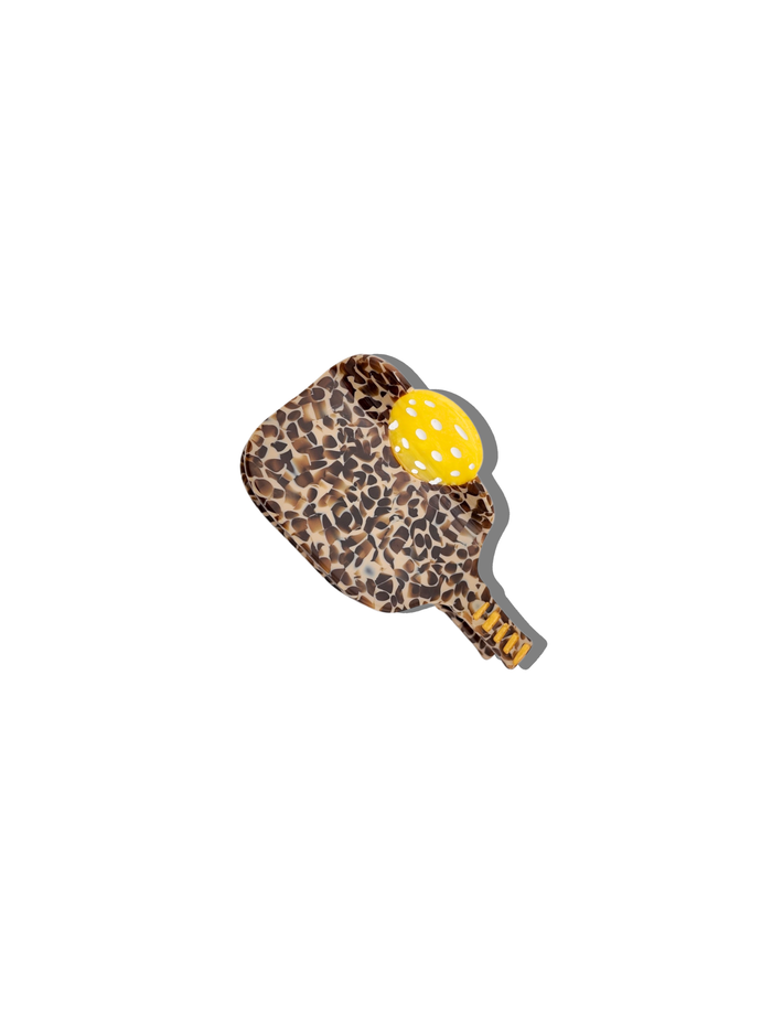 Pickleball Paddle Claw Hair Clip Blue Speckle