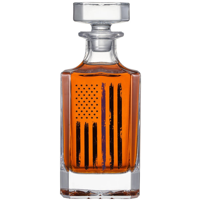 Police American Flag Whiskey Set