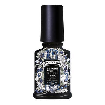 ~Pourri - Poo~Pourri Royal Flush, Toilet Spray 2oz: Eucalyptus + Spearmint