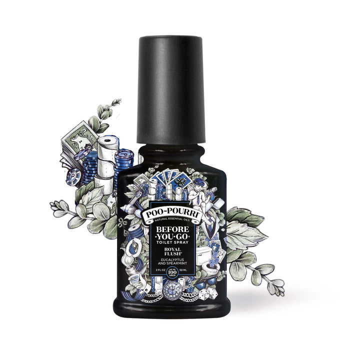 ~Pourri - Poo~Pourri Royal Flush, Toilet Spray 2oz: Eucalyptus + Spearmint