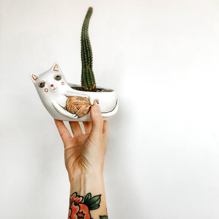 Pretty Kitty Clock & Planters