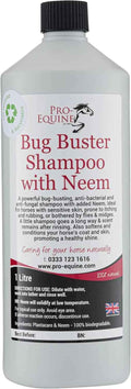 Pro-Equine Neem Oil Horse Shampoo 1 litre bottle with green and white label
