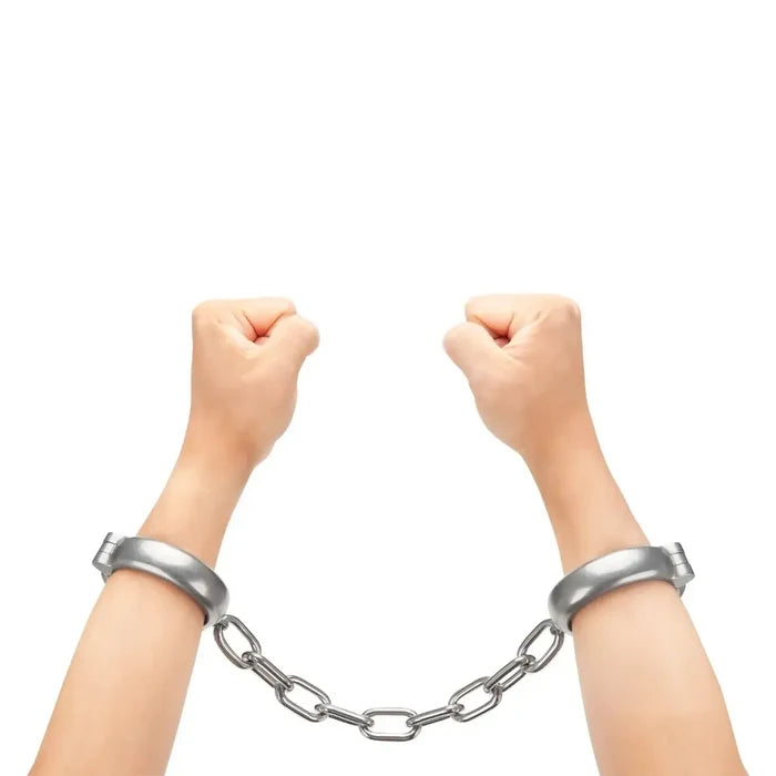 Prowler Red Heavy Duty Stainless Steel Handcuffs Silver