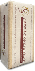 Pure Flake Premium 20kg compressed bale of kiln-dried white woodshaving horse bedding