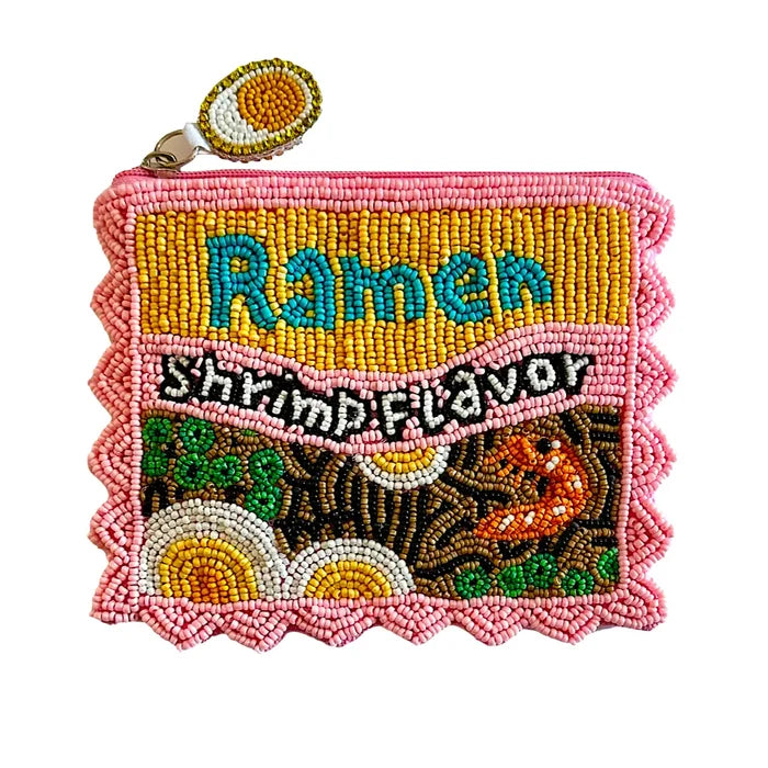 Ramen Beaded Coin Purse