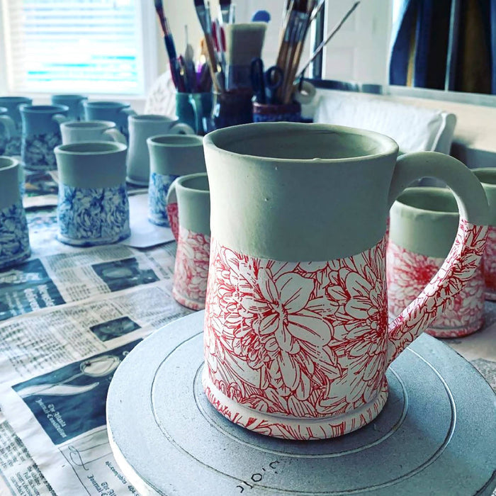 Red Dahlia Mug