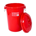 Red Gorilla Gorilla Bin 50 litre in red with its clip-lock lid in place
