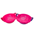 Red Gorilla TubCover Breakfast and Dinner pack in pink, two elasticated covers printed Breakfast and Dinner