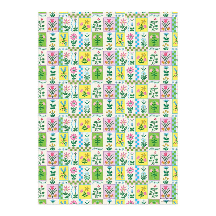 Retro Flower Wrapping Sheet