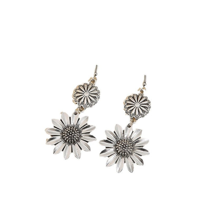 Retro Sunflower Earrings INS Fashion Jewelry Gift Women
