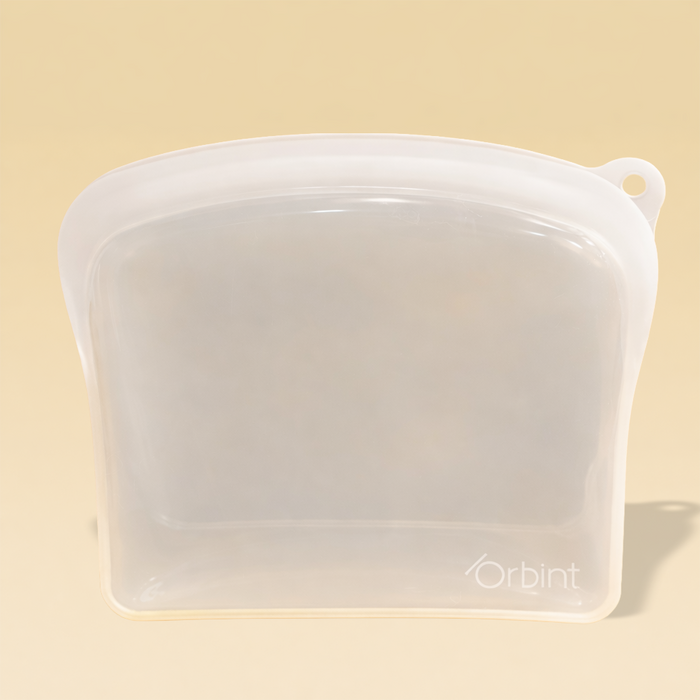 Reusable Silicone Food Storage Bags – Leakproof Freezer Bags 10oz - White