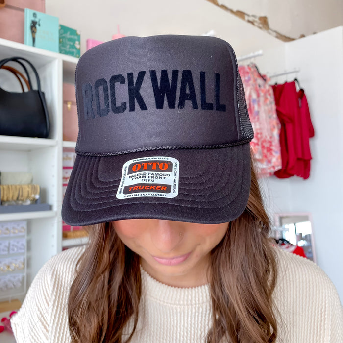 Rockwall Trucker Black Hat - Lyla's: Clothing & Gifts - Online and Rockwall Texas Boutique