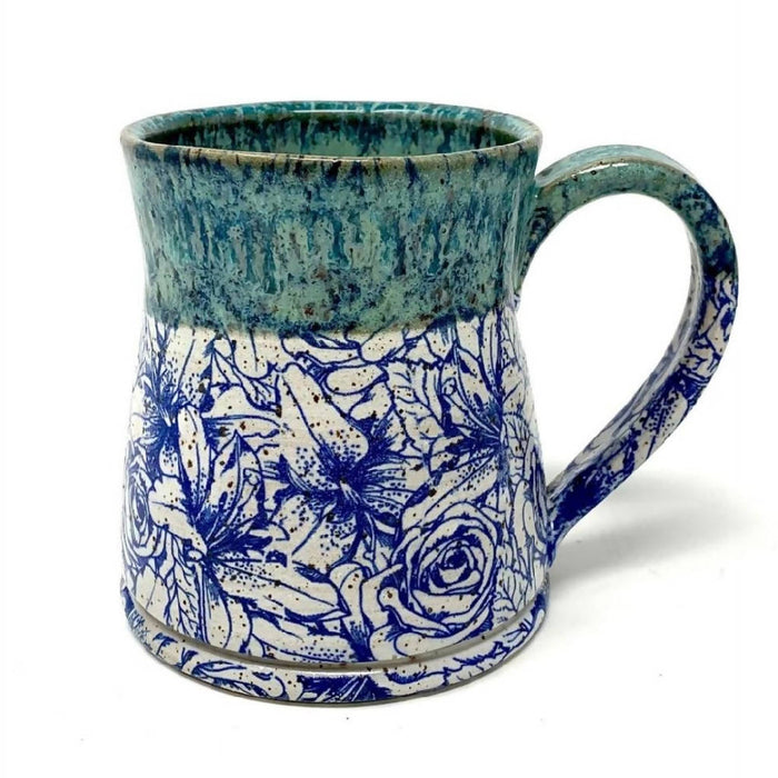 Rose Mug - Blue