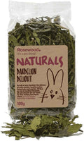 Rosewood Naturals Dandelion Delight pouch of dried dandelion, melissa and plantain for small pets, 100g