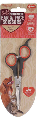 Rosewood Soft Protection ear and face scissors for dogs and cats, short blades with moulded finger grips