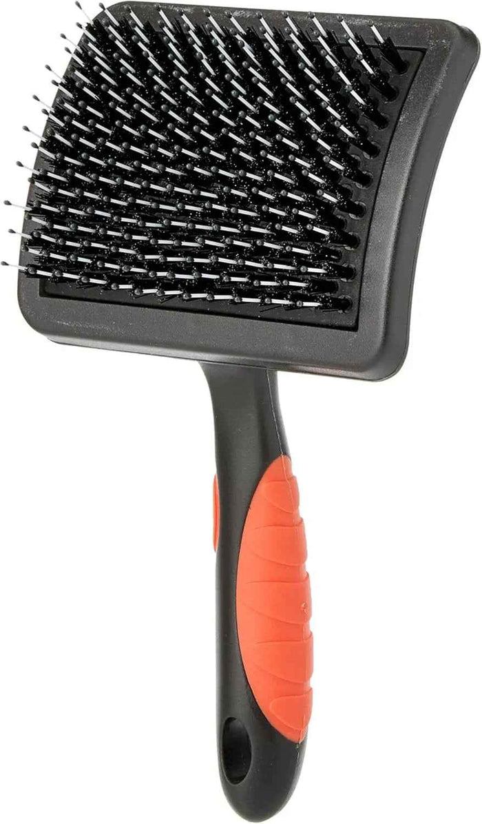 Rosewood Soft Protection porcupine brush for dogs, large, wide head of mixed-length bristles with a moulded grip