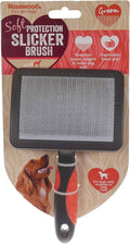 Rosewood Soft Protection slicker brush, large, wide head of fine angled wire pins with a moulded grip